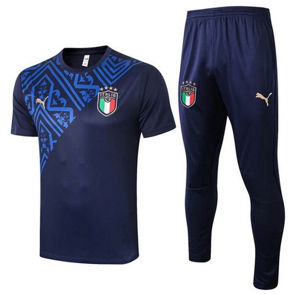 Trainingsshirt Italien Komplett Set 2020 Blau